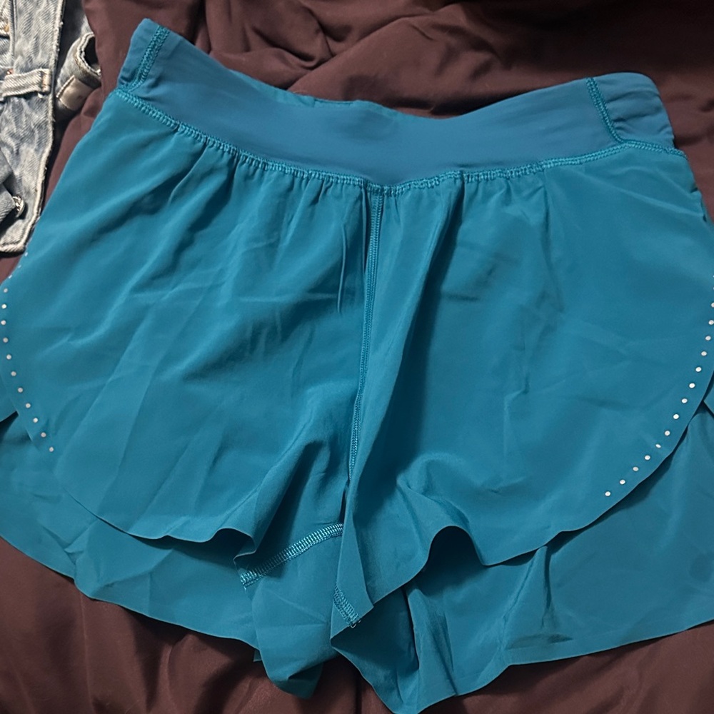 lululemon athletica Teal Layered Athletic Skort Shorts